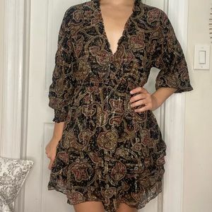 Paisley Silk Blend Dress